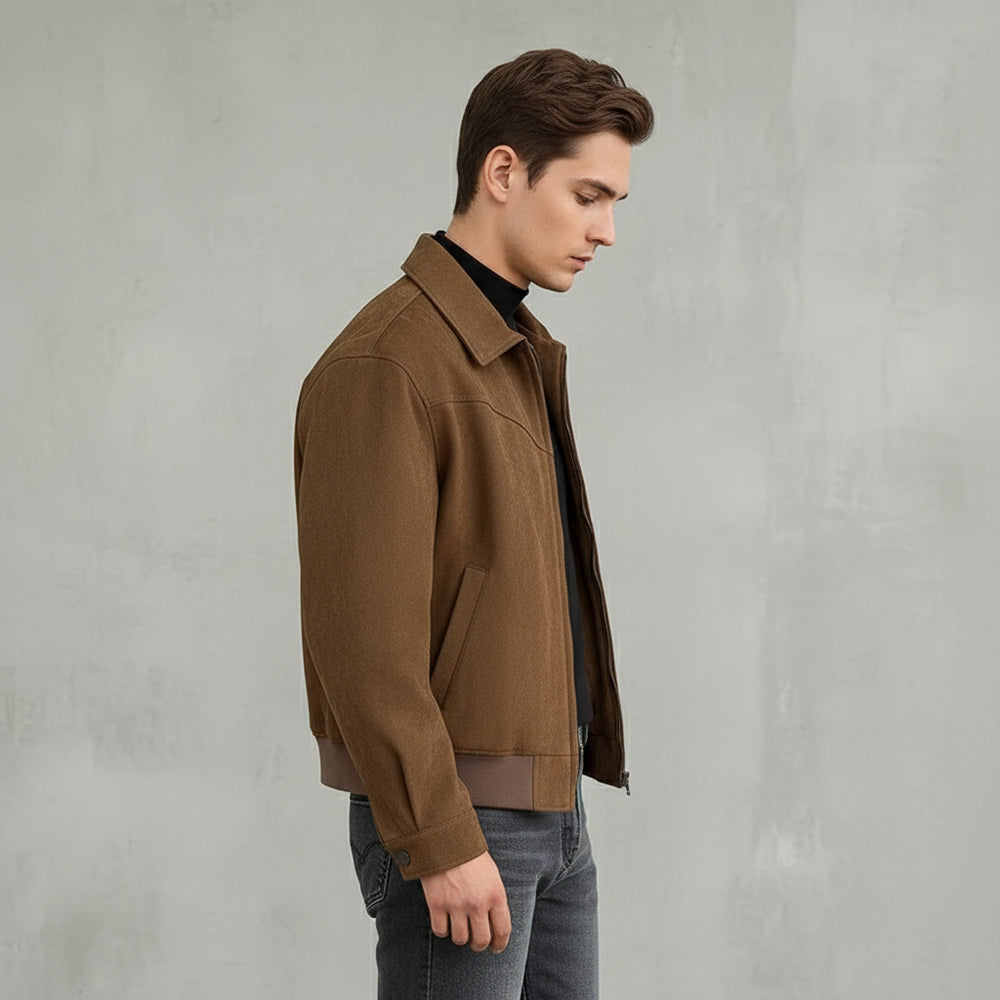 Lässige Herren Wildlederjacke | Herbst Winter