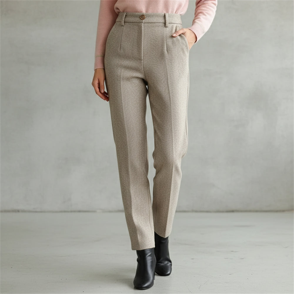 Damen Wollhose High Waist | Büro & Freizeit