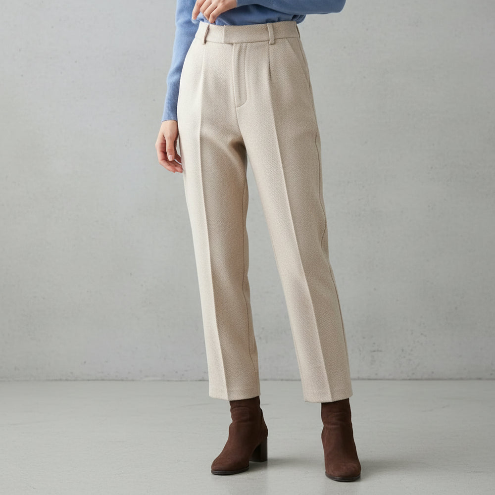 Damen Wollhose High Waist | Büro & Freizeit