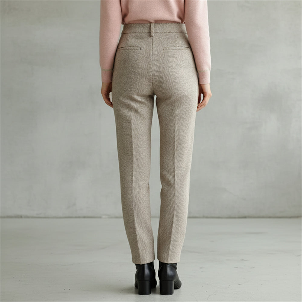 Damen Wollhose High Waist | Büro & Freizeit