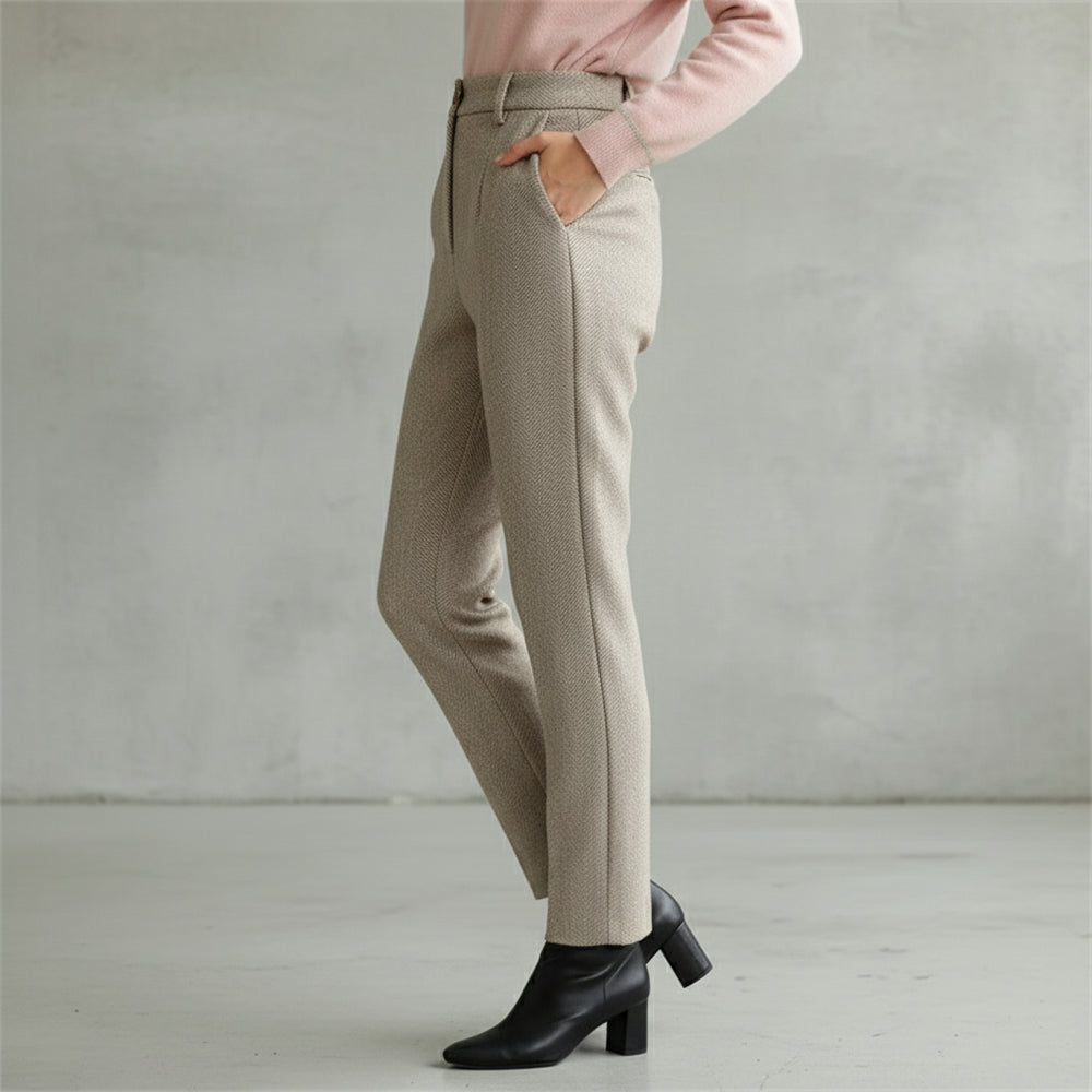 Damen Wollhose High Waist | Büro & Freizeit