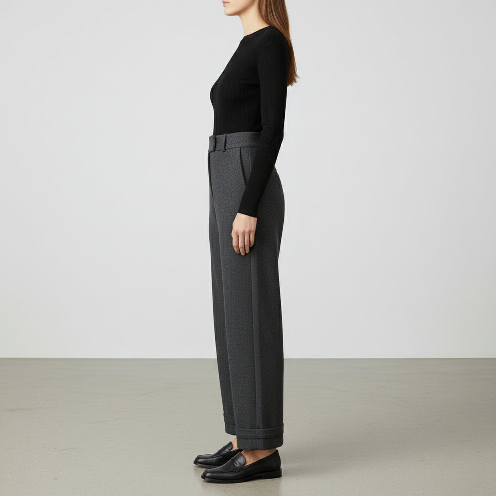 Damen Wollhose High Waist | Büro & Freizeit