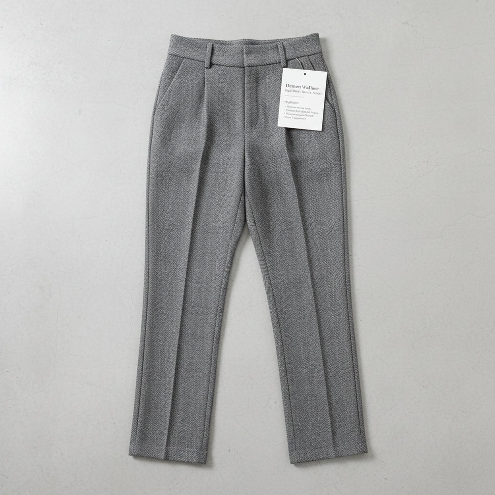 Damen Wollhose High Waist | Büro & Freizeit