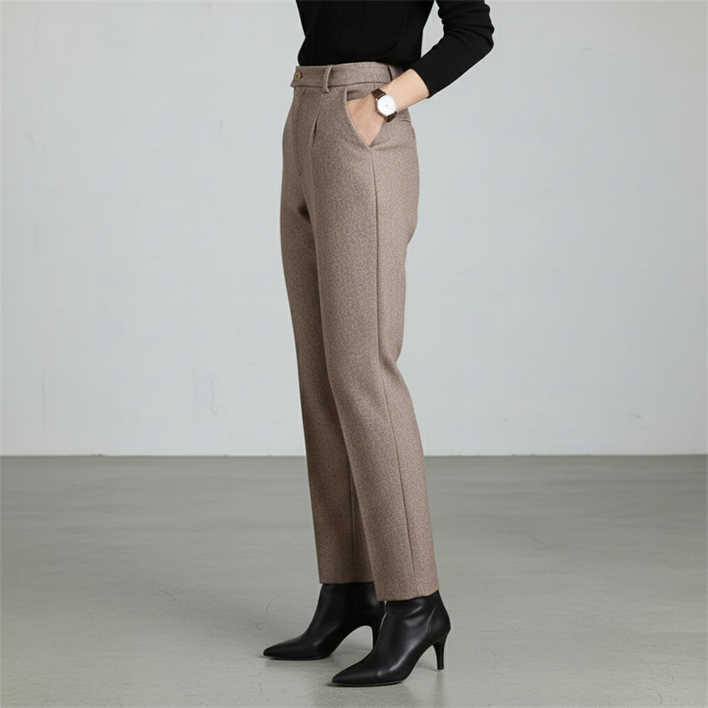 Damen Wollhose High Waist | Büro & Freizeit