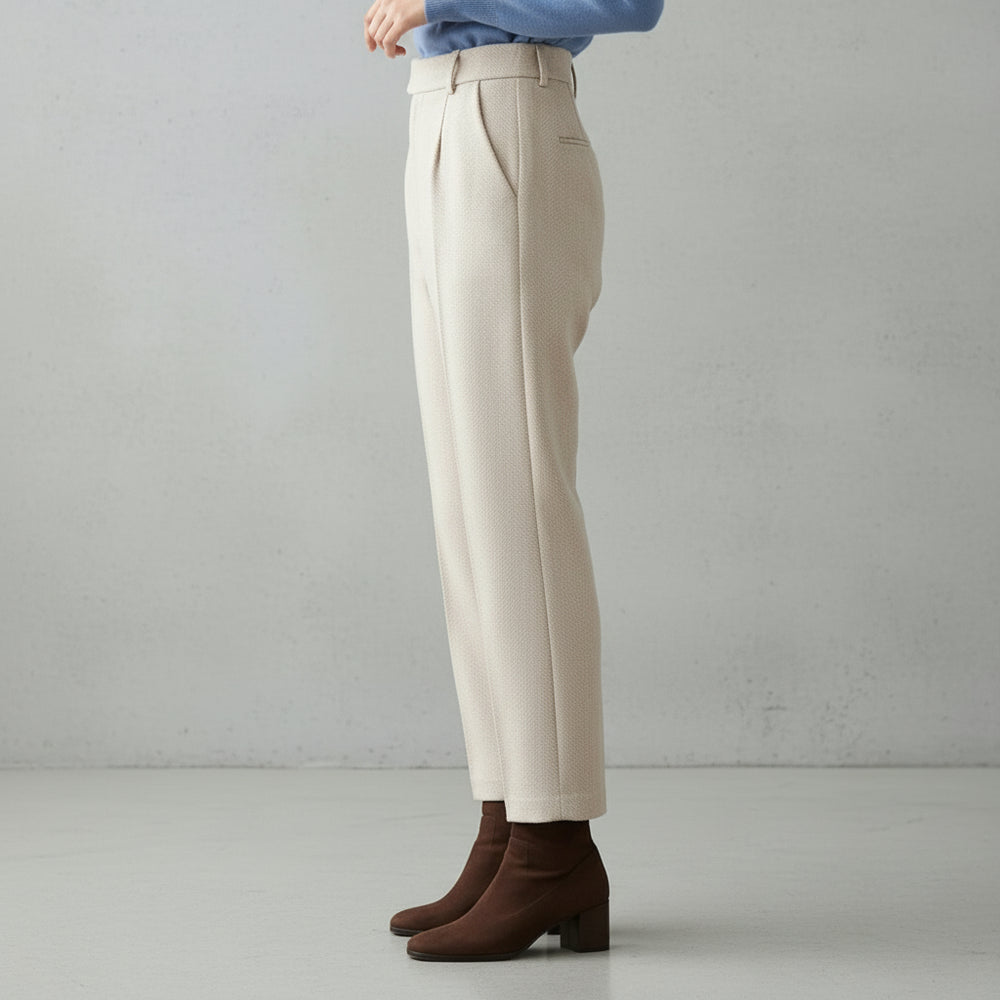 Damen Wollhose High Waist | Büro & Freizeit