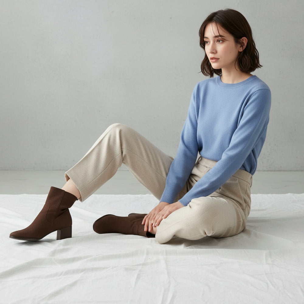 Damen Wollhose High Waist | Büro & Freizeit