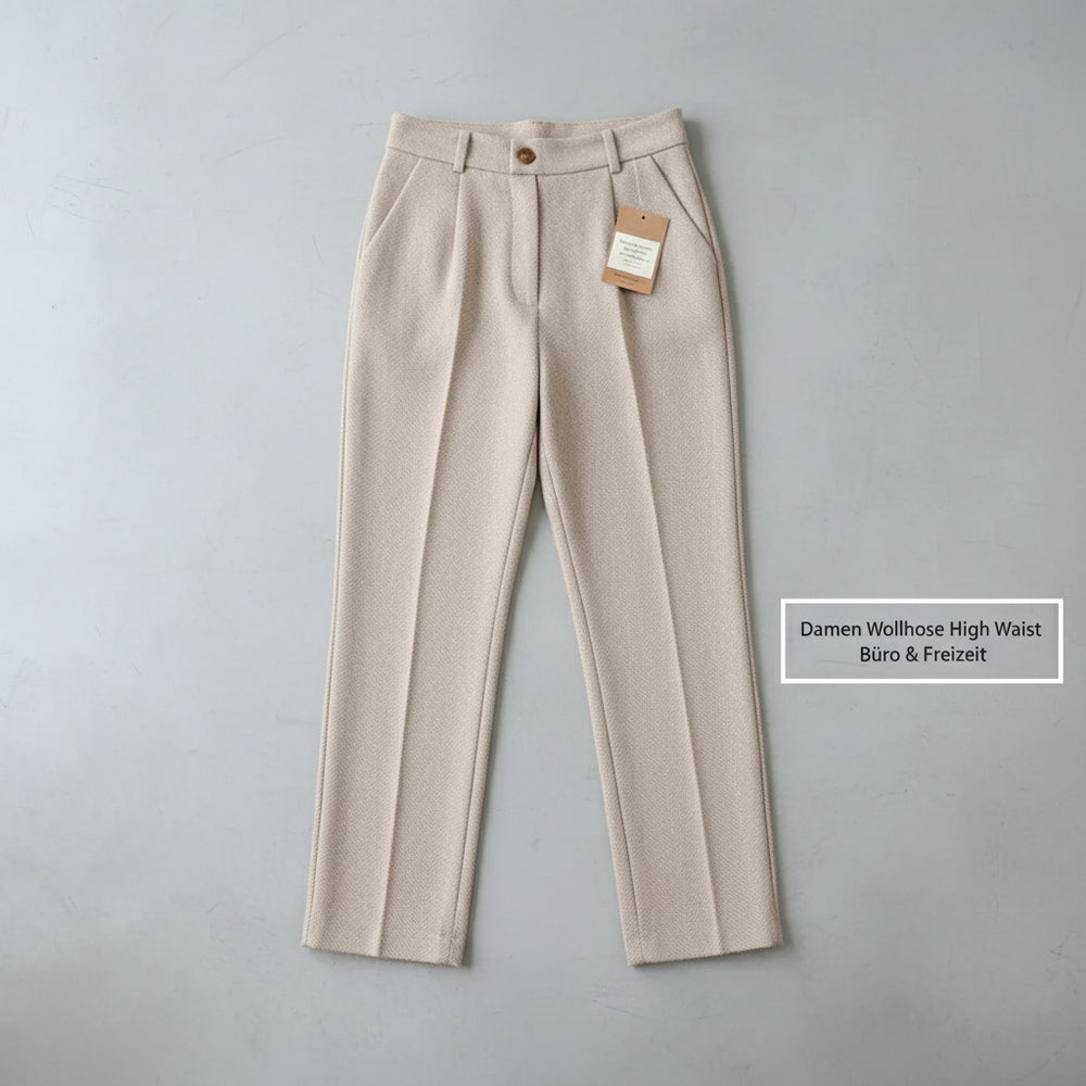 Damen Wollhose High Waist | Büro & Freizeit