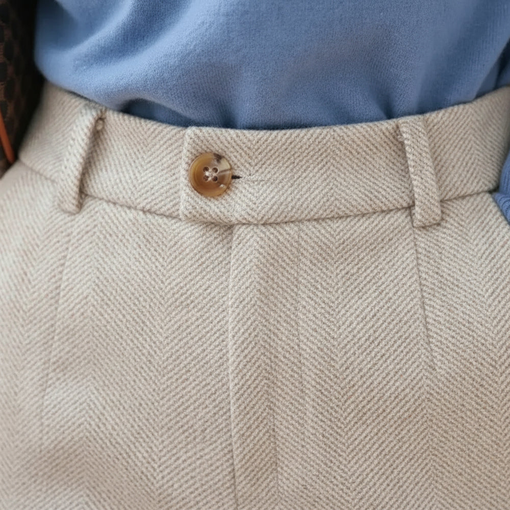 Damen Wollhose High Waist | Büro & Freizeit