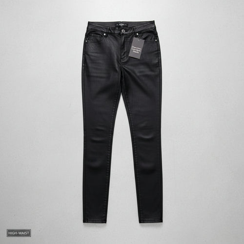 Damen Hose in Leder-Optik | High Waist | Herbst