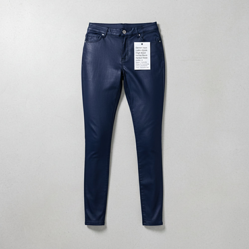 Damen Hose in Leder-Optik | High Waist | Herbst