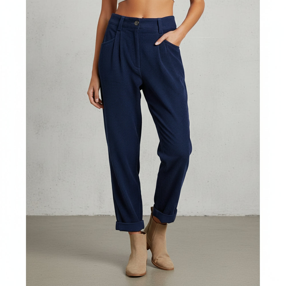 Damen Cordhose High Waist | Gerade | Herbst/Winter