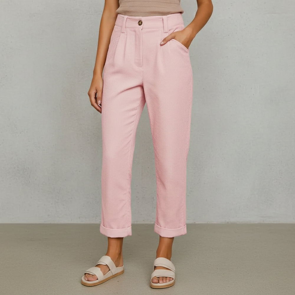 Damen Cordhose High Waist | Gerade | Herbst/Winter