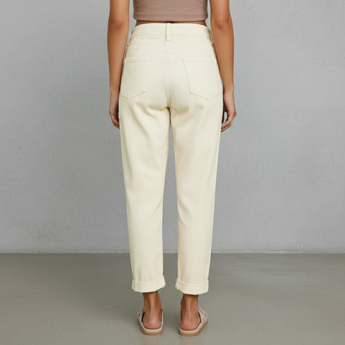 Damen Cordhose High Waist | Gerade | Herbst/Winter