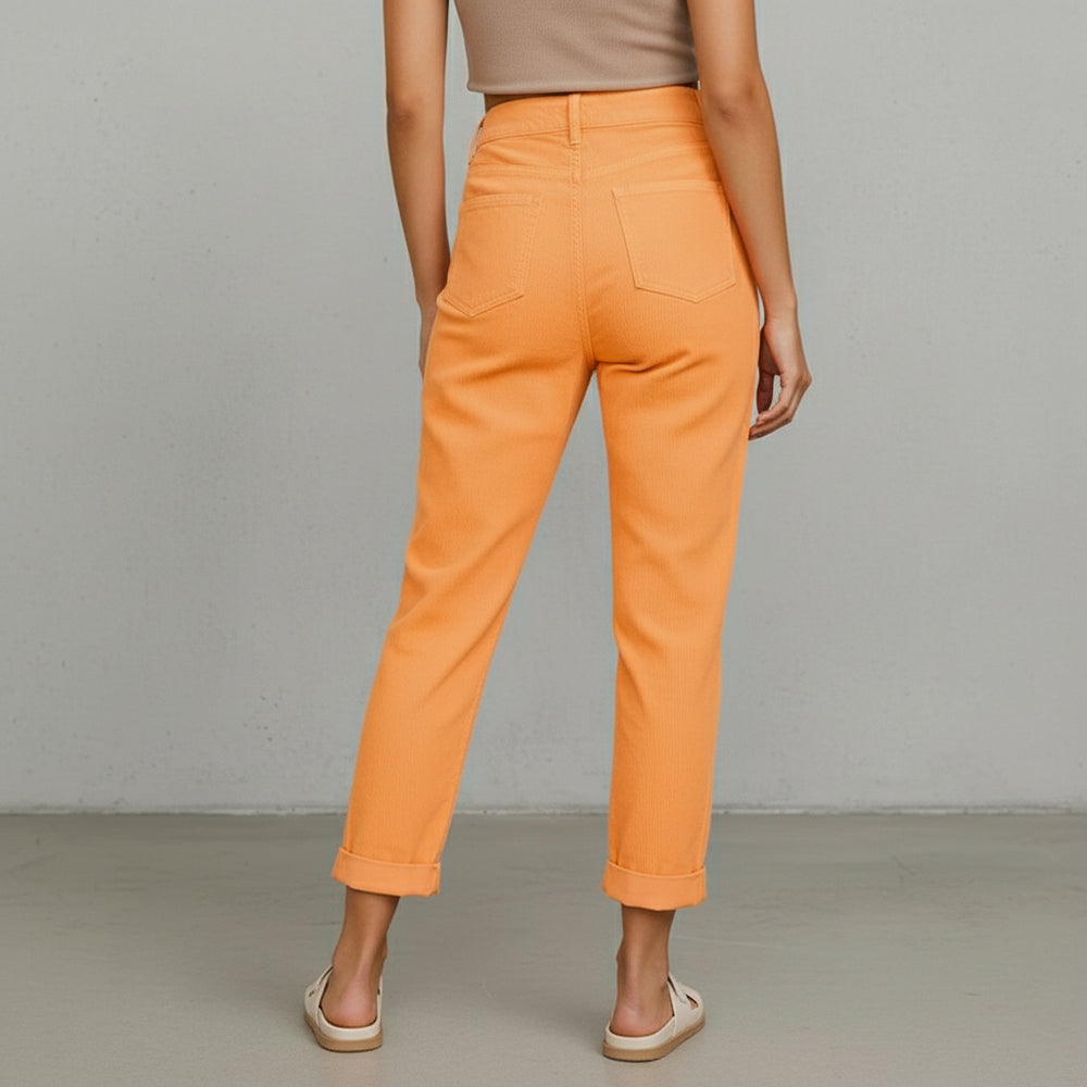 Damen Cordhose High Waist | Gerade | Herbst/Winter