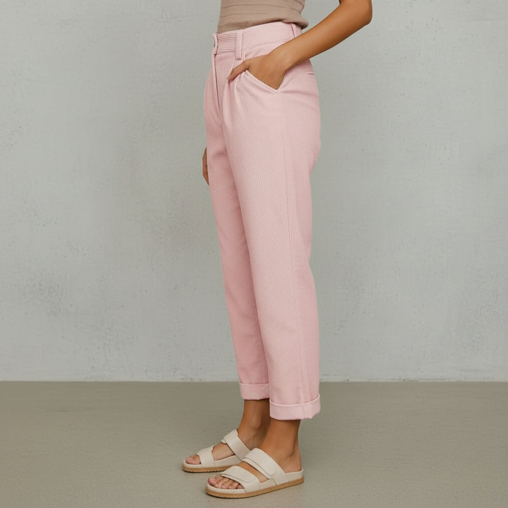 Damen Cordhose High Waist | Gerade | Herbst/Winter