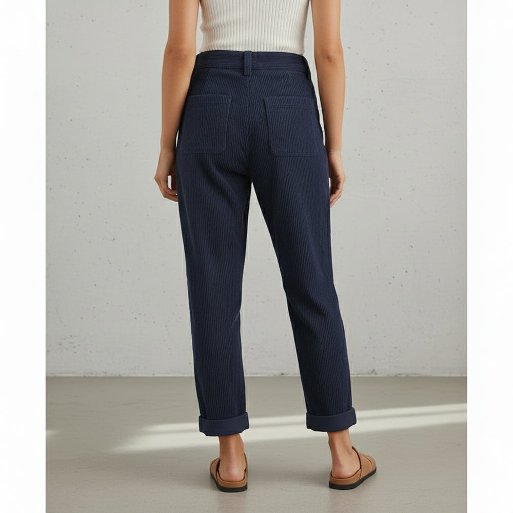 Damen Cordhose High Waist | Gerade | Herbst/Winter