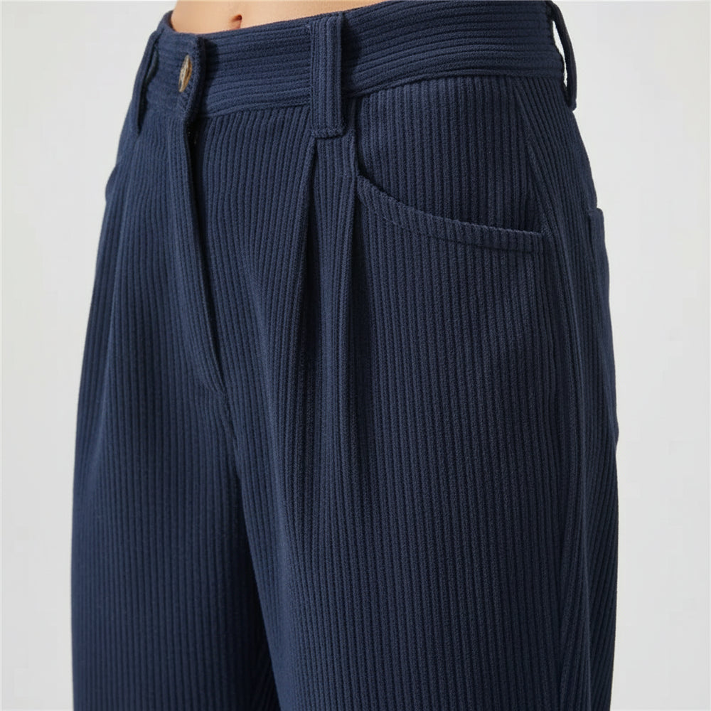 Damen Cordhose High Waist | Gerade | Herbst/Winter