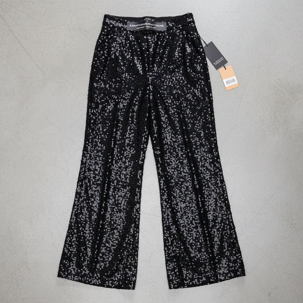 Elegante Damen Paillettenhose | Weites Bein | High Waist