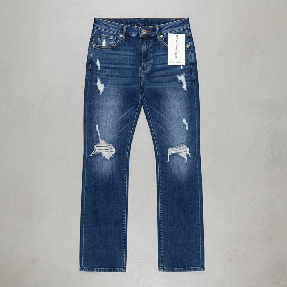 Lässige Damen Stretch Jeans | High Waist | Straight Fit