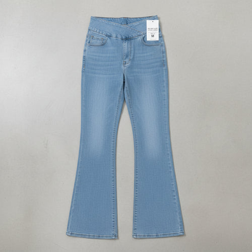 High Waist Damen Jeans mit Schlag | Stretch