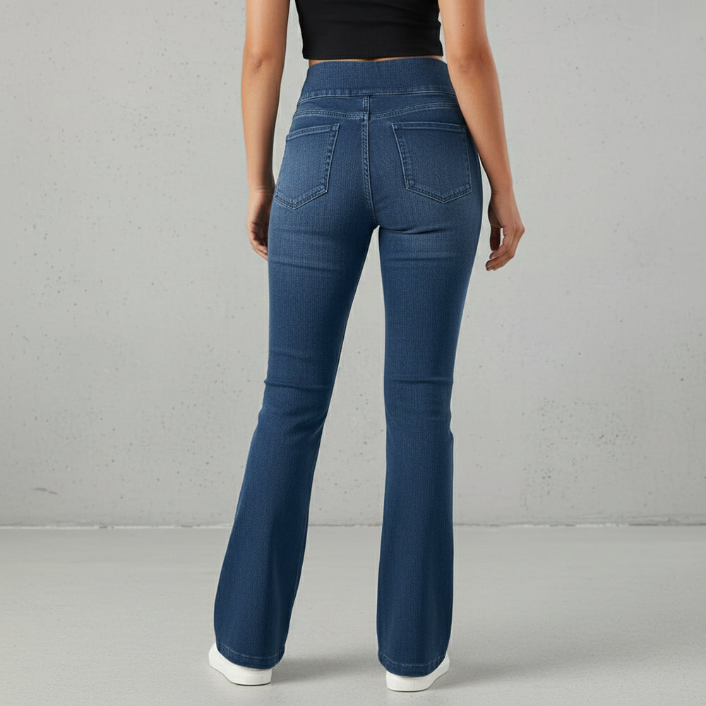 High Waist Damen Jeans mit Schlag | Stretch