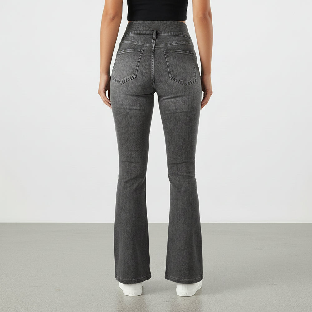 High Waist Damen Jeans mit Schlag | Stretch