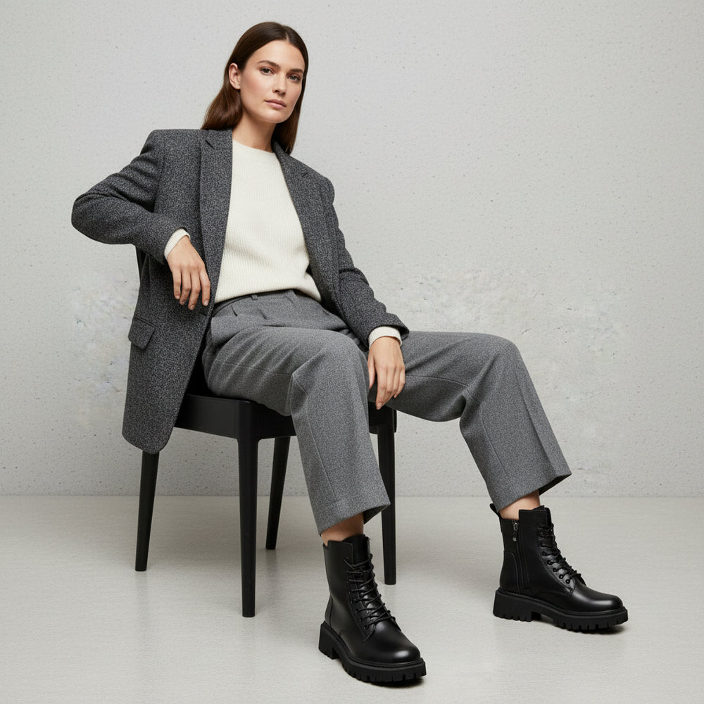 Damen Winter Stiefeletten gefüttert | Bequem