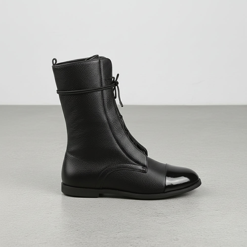 Damen Leder Schnürstiefeletten | Warm | Bequem