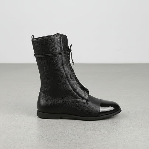 Damen Leder Schnürstiefeletten | Warm | Bequem