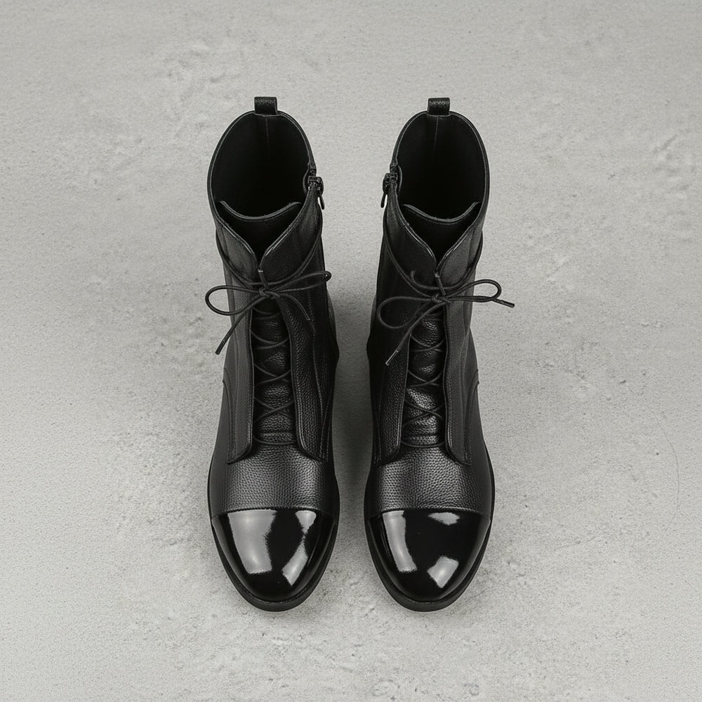 Damen Leder Schnürstiefeletten | Warm | Bequem