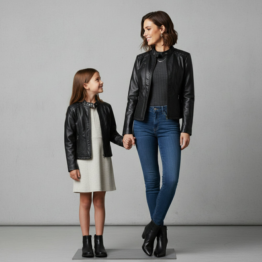 Damen Lederjacke Slim Fit | Herbst