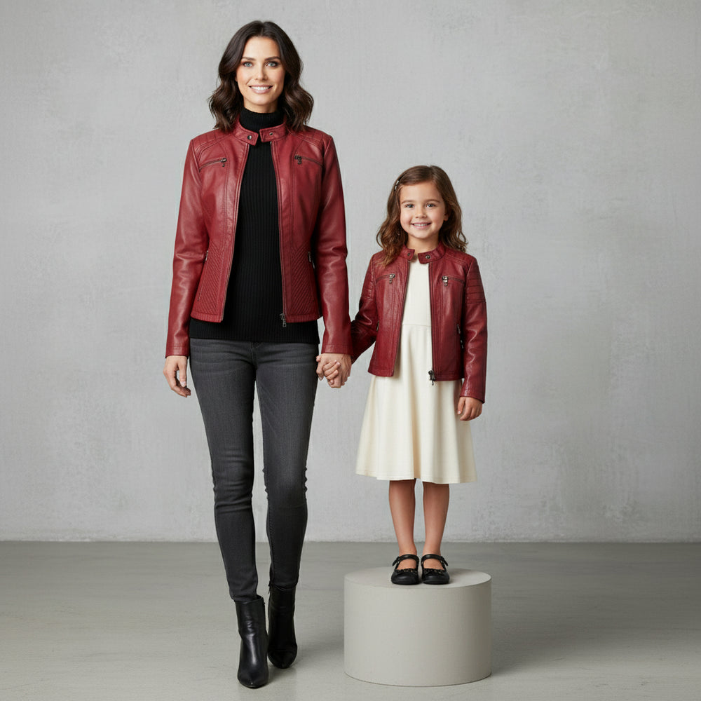 Damen Lederjacke Slim Fit | Herbst