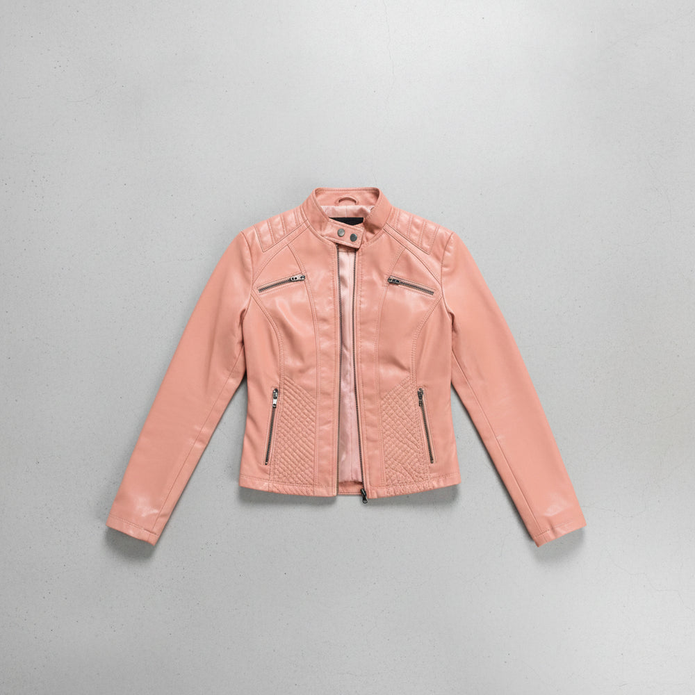 Damen Lederjacke Slim Fit | Herbst