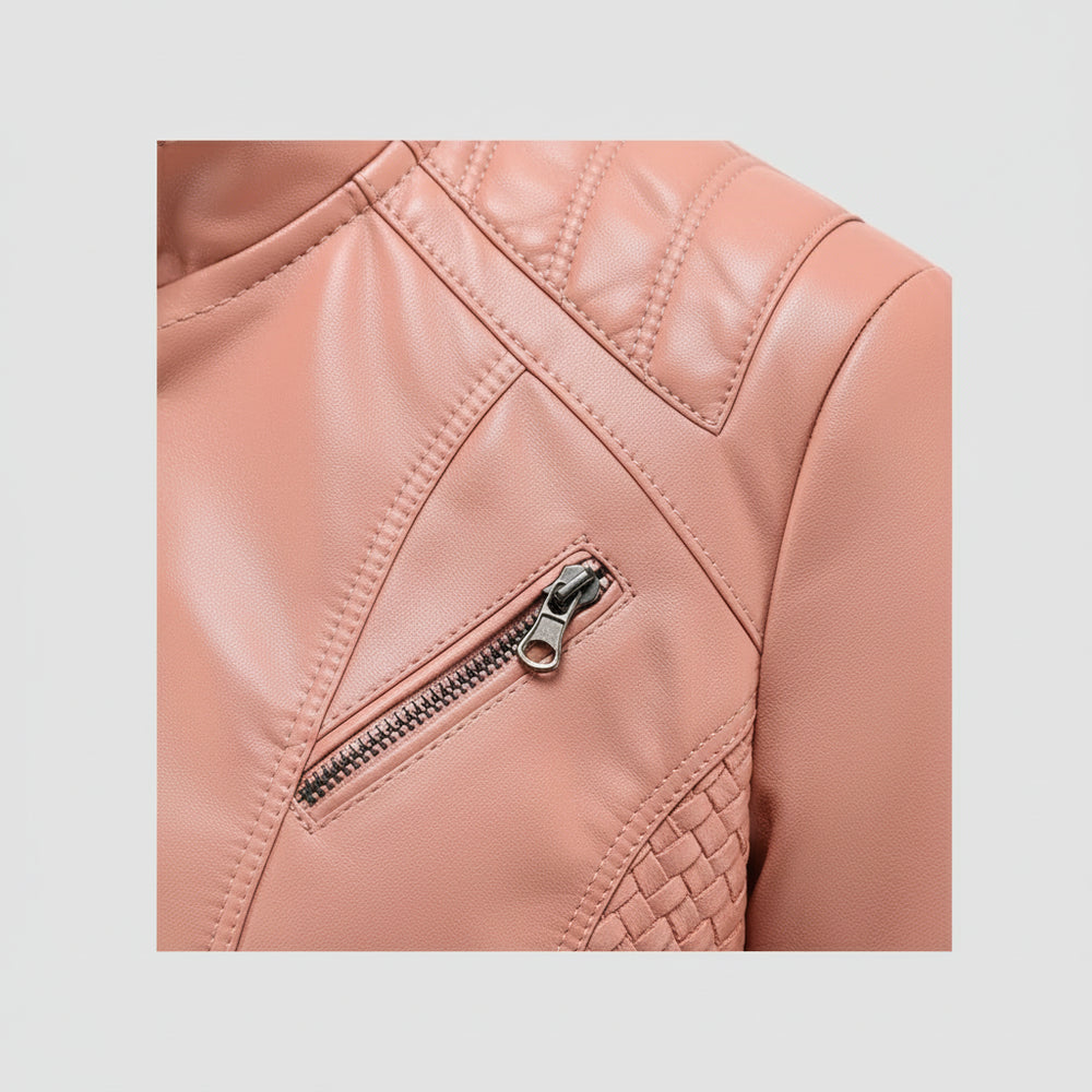 Damen Lederjacke Slim Fit | Herbst