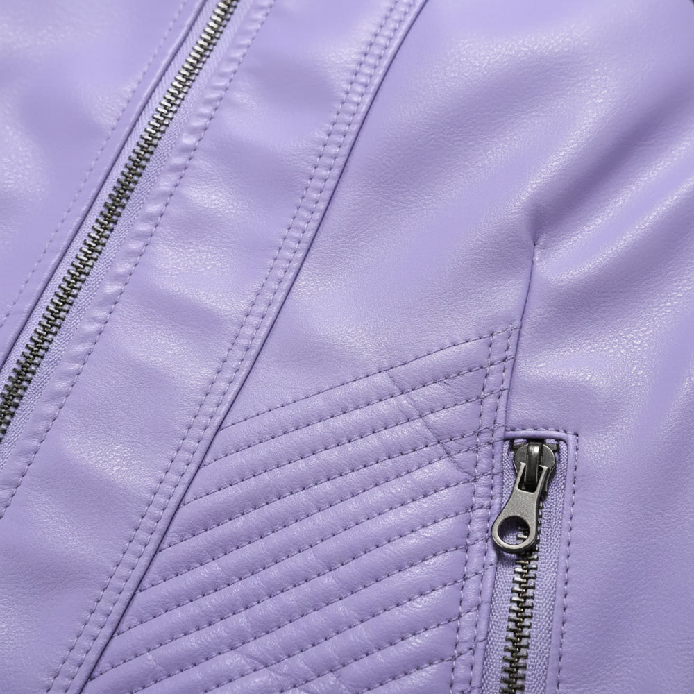 Damen Lederjacke Slim Fit | Herbst