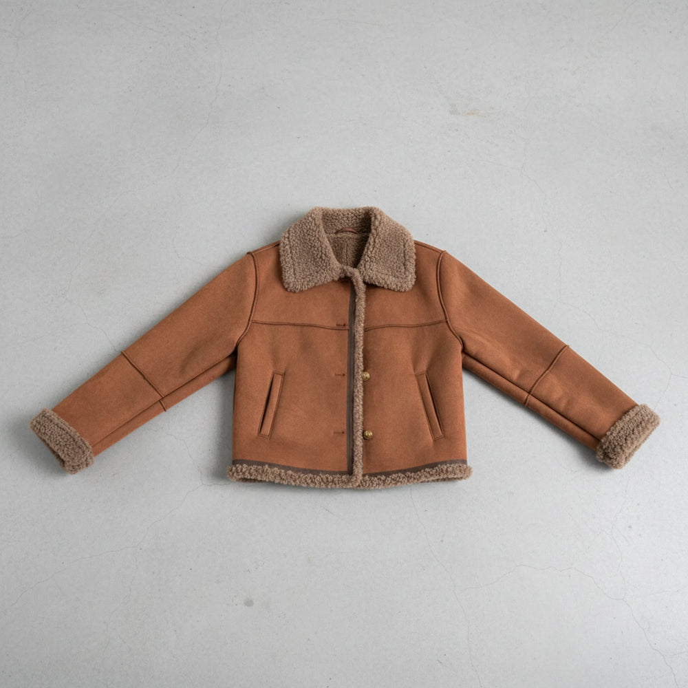 Kuschelige Damen Jacke Lammfell-Optik | Winter