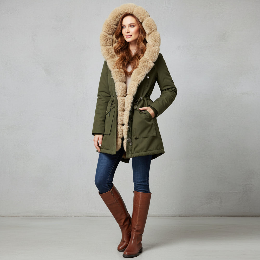 Warmer Damen Parka mit Kapuze | Winter