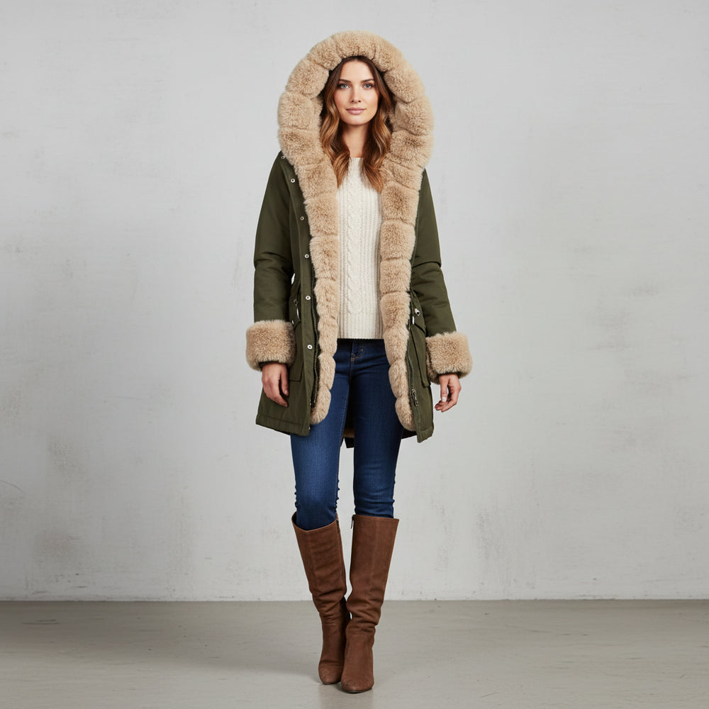 Warmer Damen Parka mit Kapuze | Winter