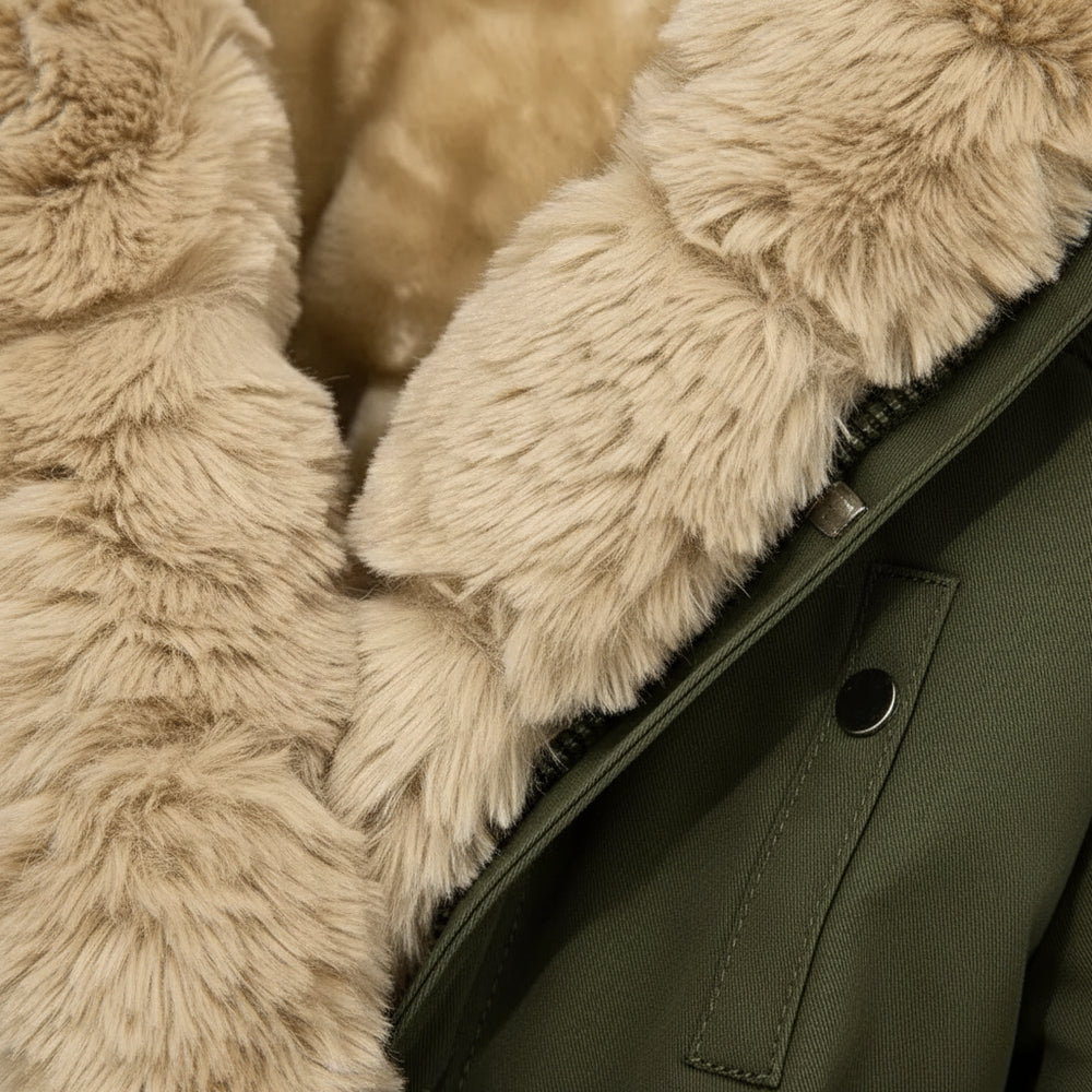 Warmer Damen Parka mit Kapuze | Winter