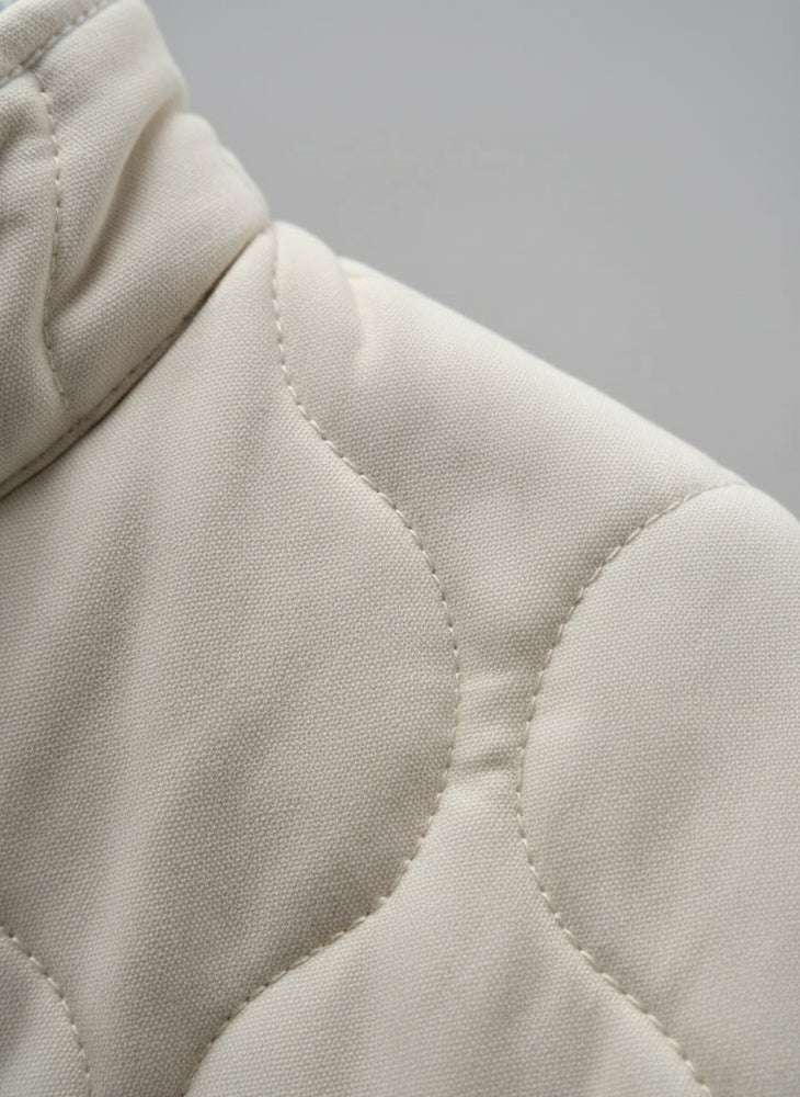 Lässige Damen Steppjacke aus Baumwolle | Herbst | Stehkragen