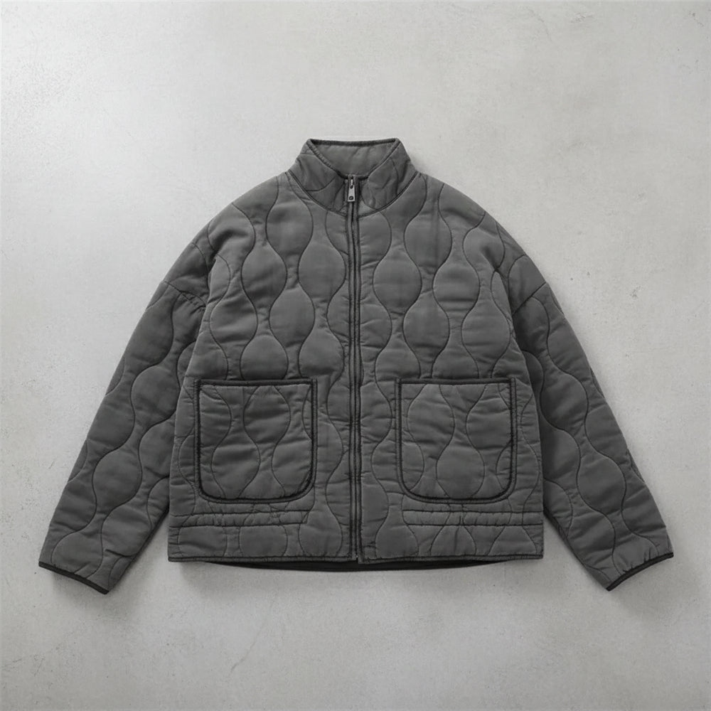 Lässige Damen Steppjacke aus Baumwolle | Herbst | Stehkragen