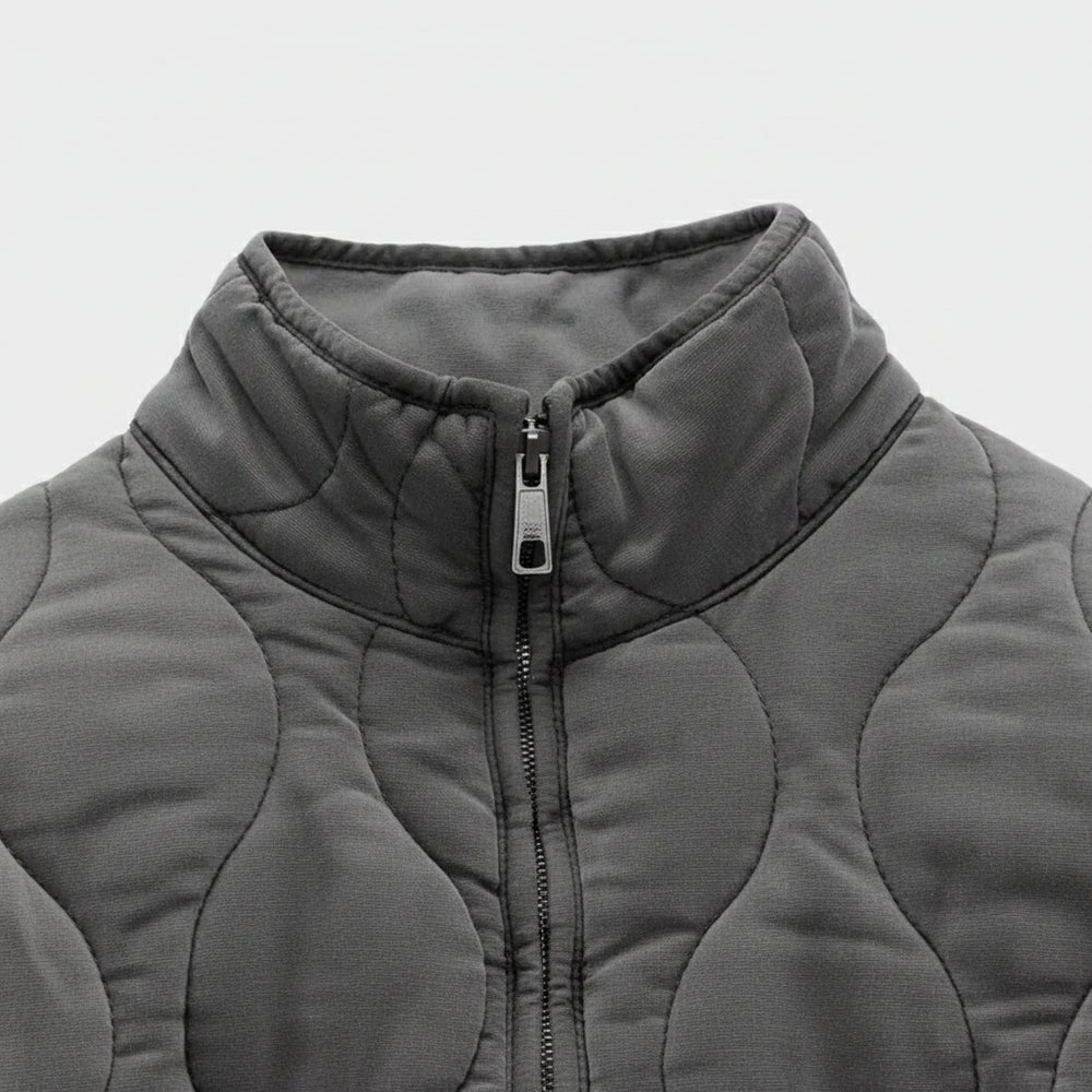 Lässige Damen Steppjacke aus Baumwolle | Herbst | Stehkragen