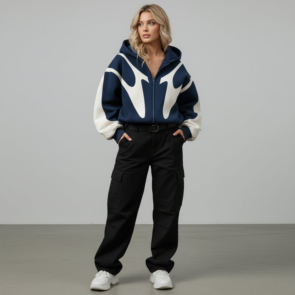 Lässiger Damen Hoodie mit Reißverschluss | Herbst