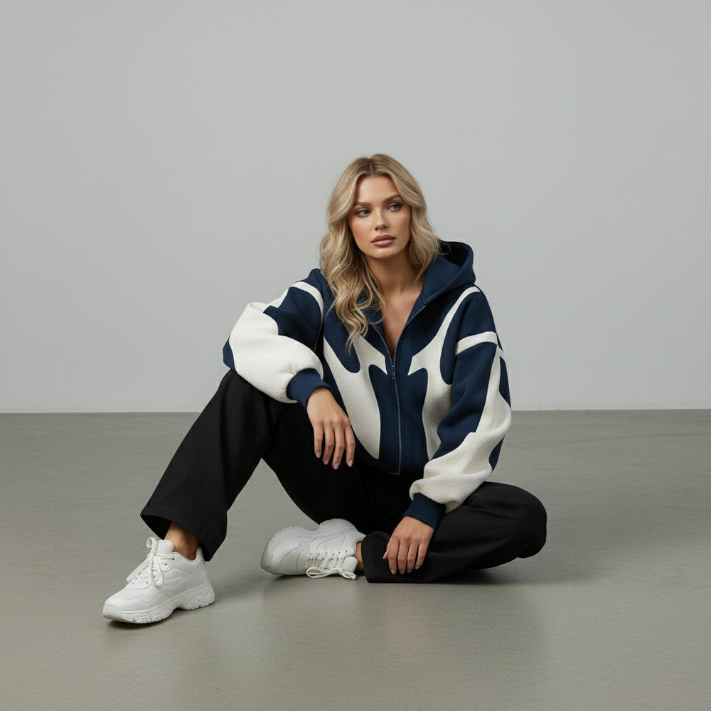 Lässiger Damen Hoodie mit Reißverschluss | Herbst