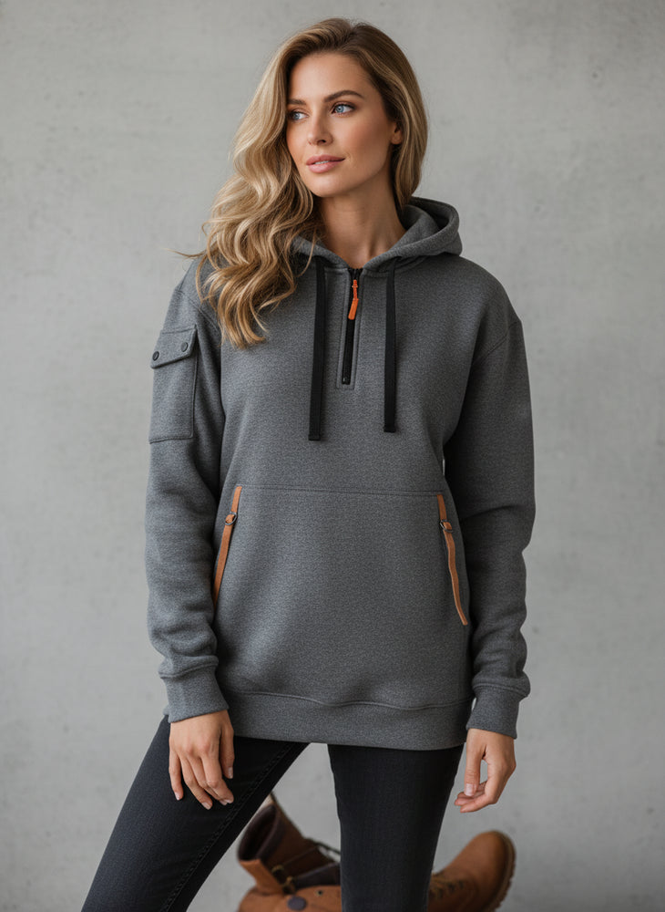 Lockerer Fleece Kapuzenpullover | Warm | Winter