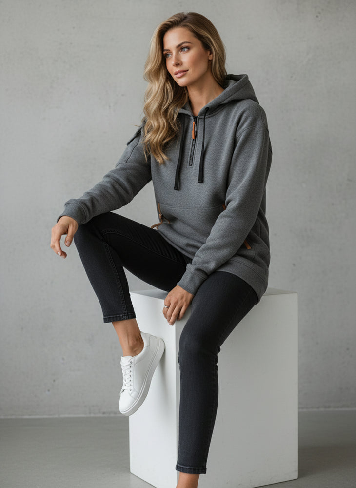 Lockerer Fleece Kapuzenpullover | Warm | Winter