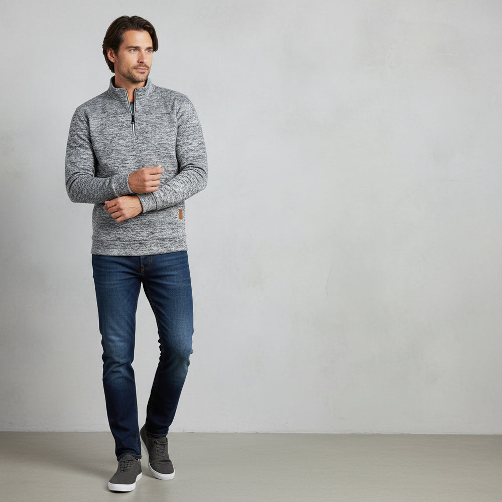 Warme Herren Sweatjacke mit Reißverschluss | Winter