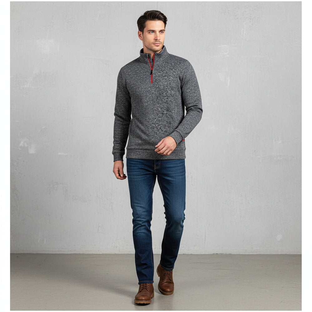 Warme Herren Sweatjacke mit Reißverschluss | Winter