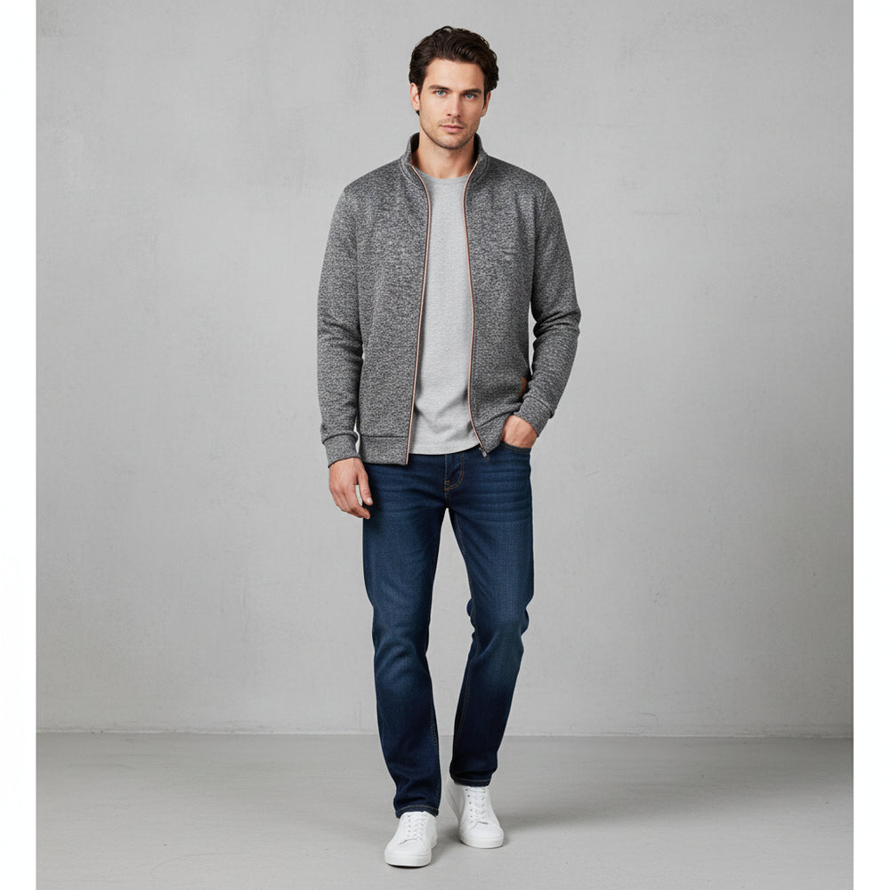 Warme Herren Sweatjacke mit Reißverschluss | Winter