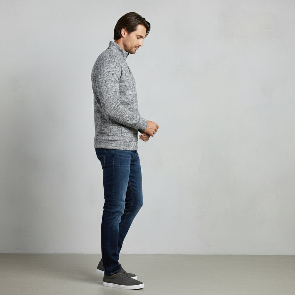 Warme Herren Sweatjacke mit Reißverschluss | Winter